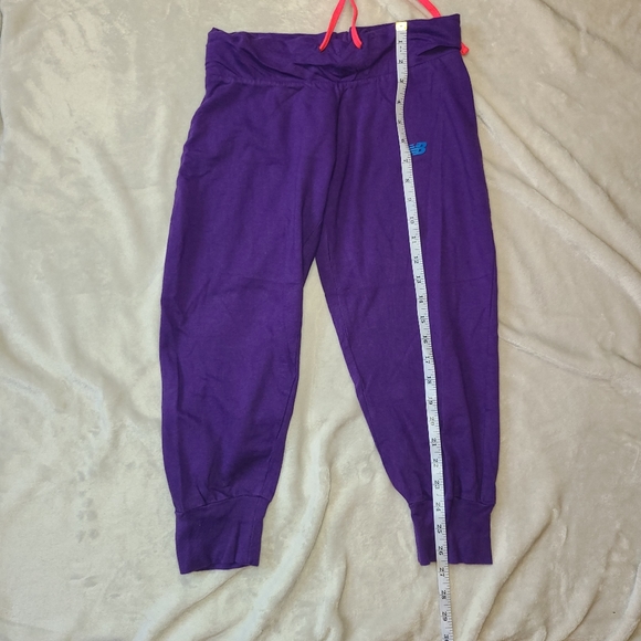 New Balance Crop Sweatpants Purple Womens Small Y2K style - Picture 7 of 9